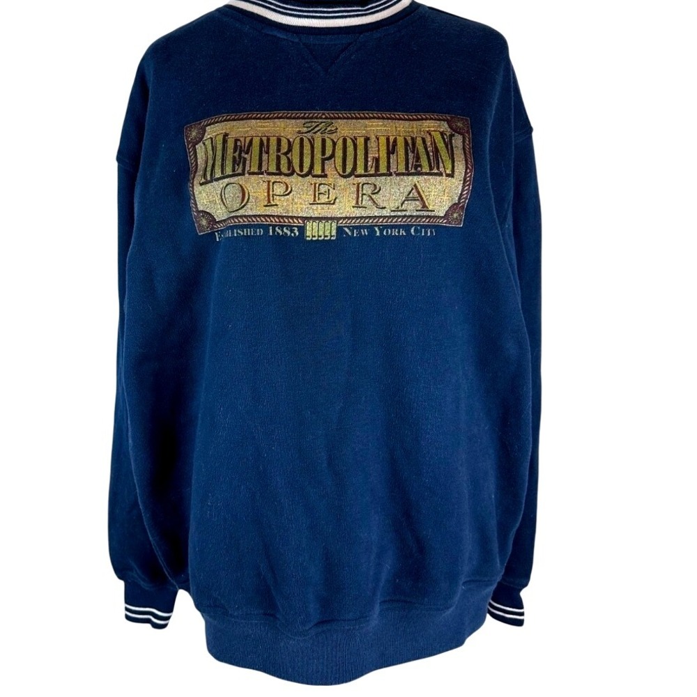 Vintage GEAR For Sports Metropolitan Opera Sweatshirt Navy Blue Pullover Size S
